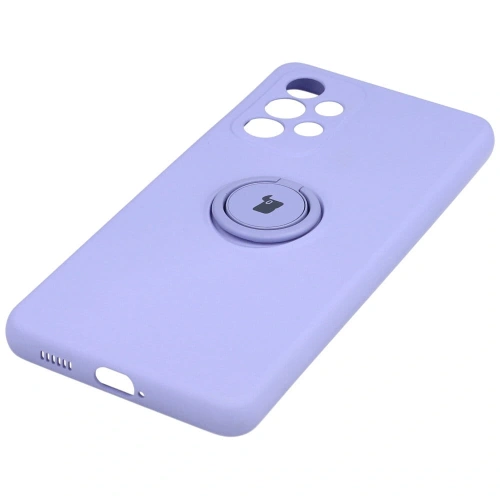 Etui Bizon Case Silicone Ring do Samsung Galaxy A53 5G jasnofioletowe