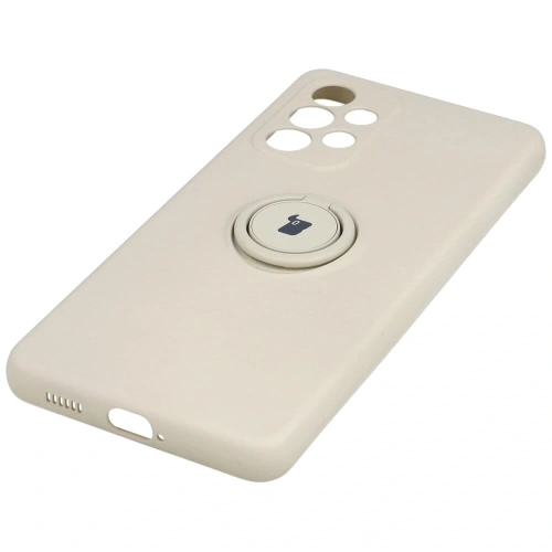 Etui Bizon Case Silicone Ring do Samsung Galaxy A53 5G beżowe