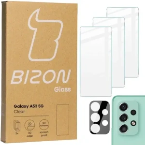 Hurtownia GSM - Bizon Glas Klares gehärtetes Glas - 3 Stück. + Linsenglas Samsung Galaxy A53 - BIZ1141 - {ean13} - Hurt