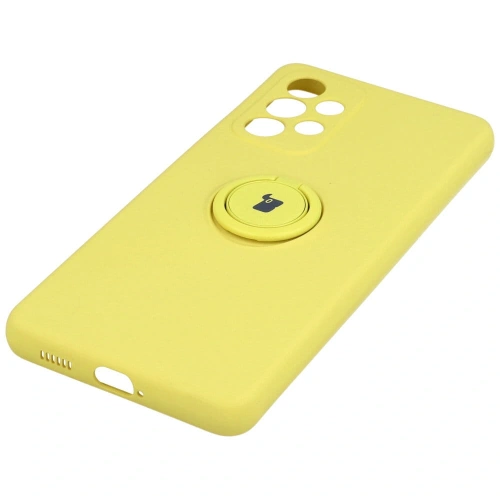 Etui Bizon Case Silicone Ring do Samsung Galaxy A53 5G żółte