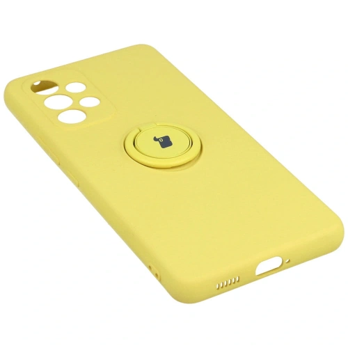 Etui Bizon Case Silicone Ring do Samsung Galaxy A53 5G żółte