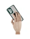 Hurtownia GSM - Etui z uchwytem na palec Bizon Case Hybrid Ring do Galaxy A53 5G, przydymione z ciemnozieloną ramką - BIZ7499 - {ean13} - Hurt