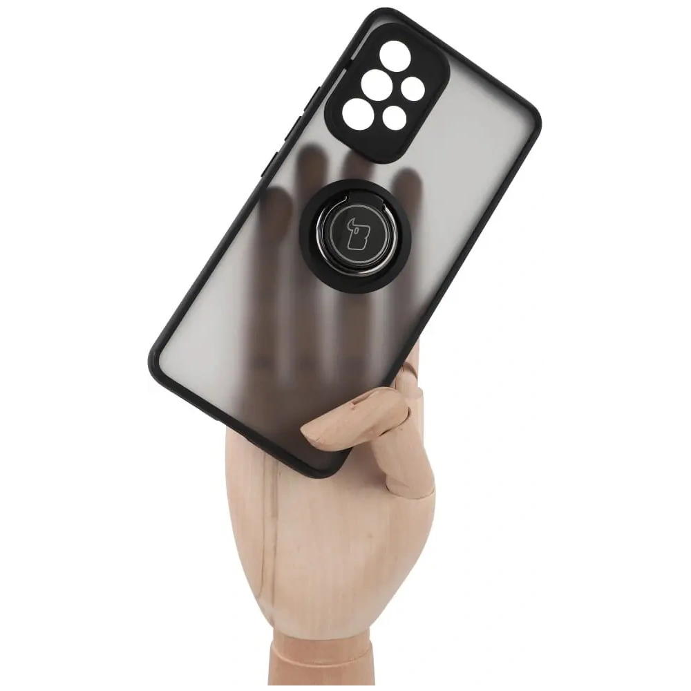 Hurtownia GSM - Bizon Case Hybrid Ring Samsung Galaxy A53 5G fumuriu cu un cadru negru - BIZ1144 - {ean13} - Hurt