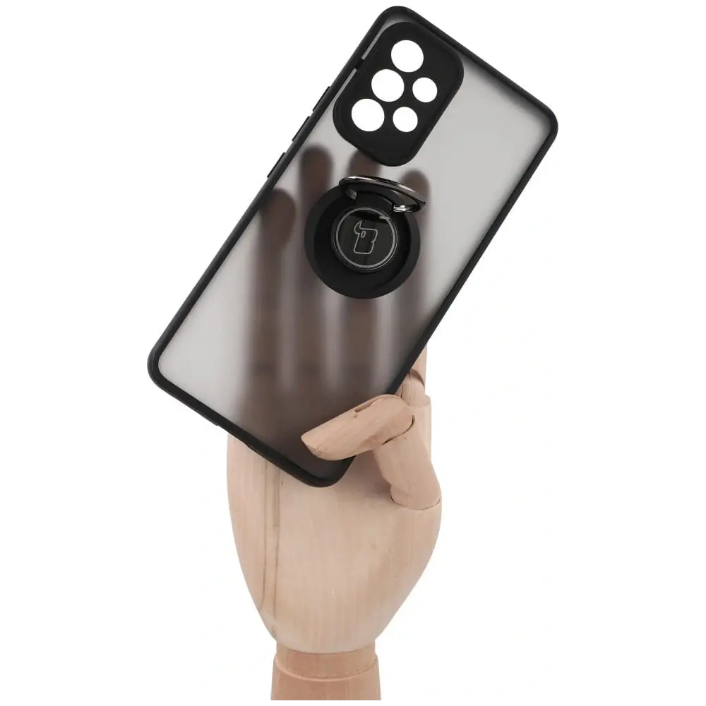 Hurtownia GSM - Bizon Case Hybrid Ring Samsung Galaxy A53 5G fumuriu cu un cadru negru - BIZ1144 - {ean13} - Hurt