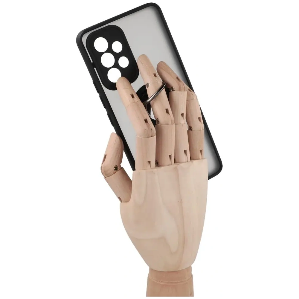 Hurtownia GSM - Bizon Case Hybrid Ring Samsung Galaxy A53 5G fumuriu cu un cadru negru - BIZ1144 - {ean13} - Hurt