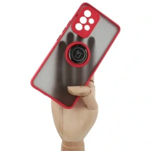 Wholesale Bizon Case Hybrid Ring Samsung Galaxy A53 5G smoky with a red frame - BIZ7500 - {ean13} - Hurt