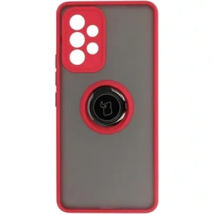 Hurtownia GSM - Bizon Case Hybrid Ring Samsung Galaxy A53 5G fumuriu cu un cadru roșu - BIZ7500 - {ean13} - Hurt