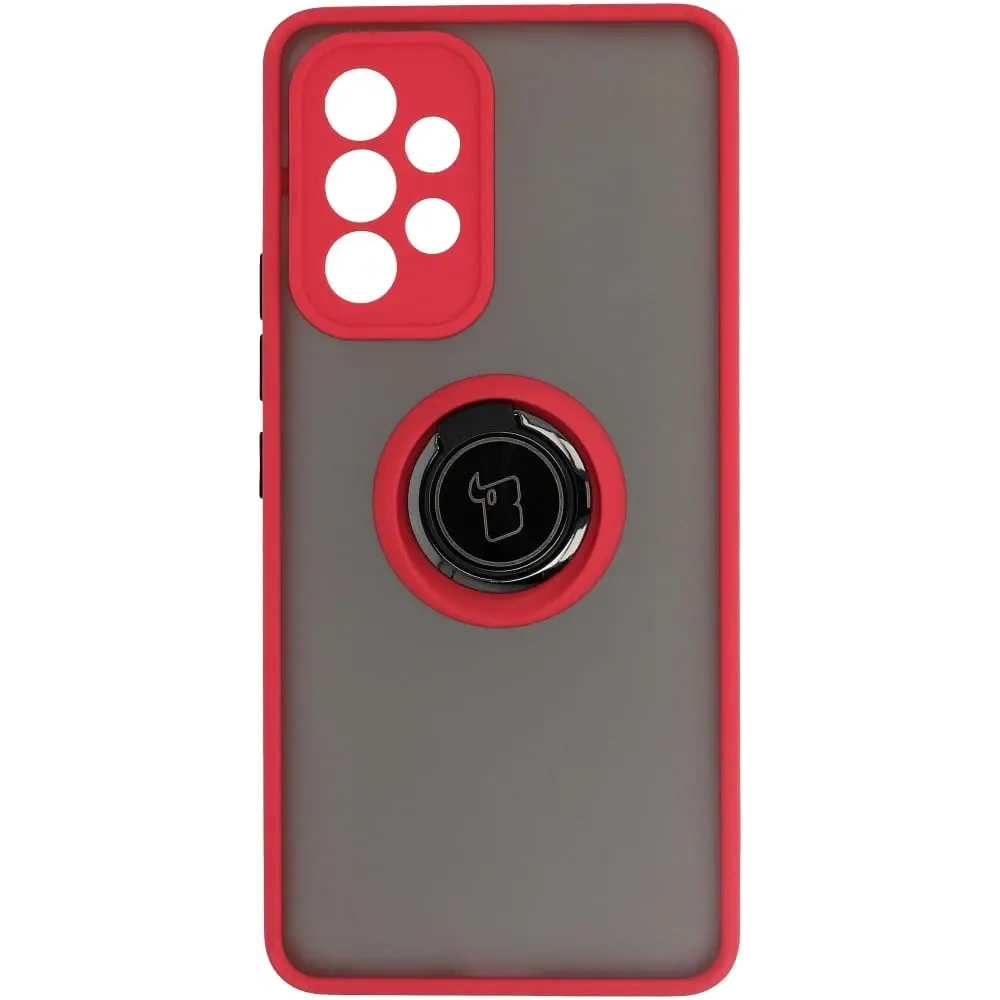 Hurtownia GSM - Etui z uchwytem na palec Bizon Case Hybrid Ring do Galaxy A53 5G, przydymione z czerwoną ramką - BIZ7500 - {ean13} - Hurt