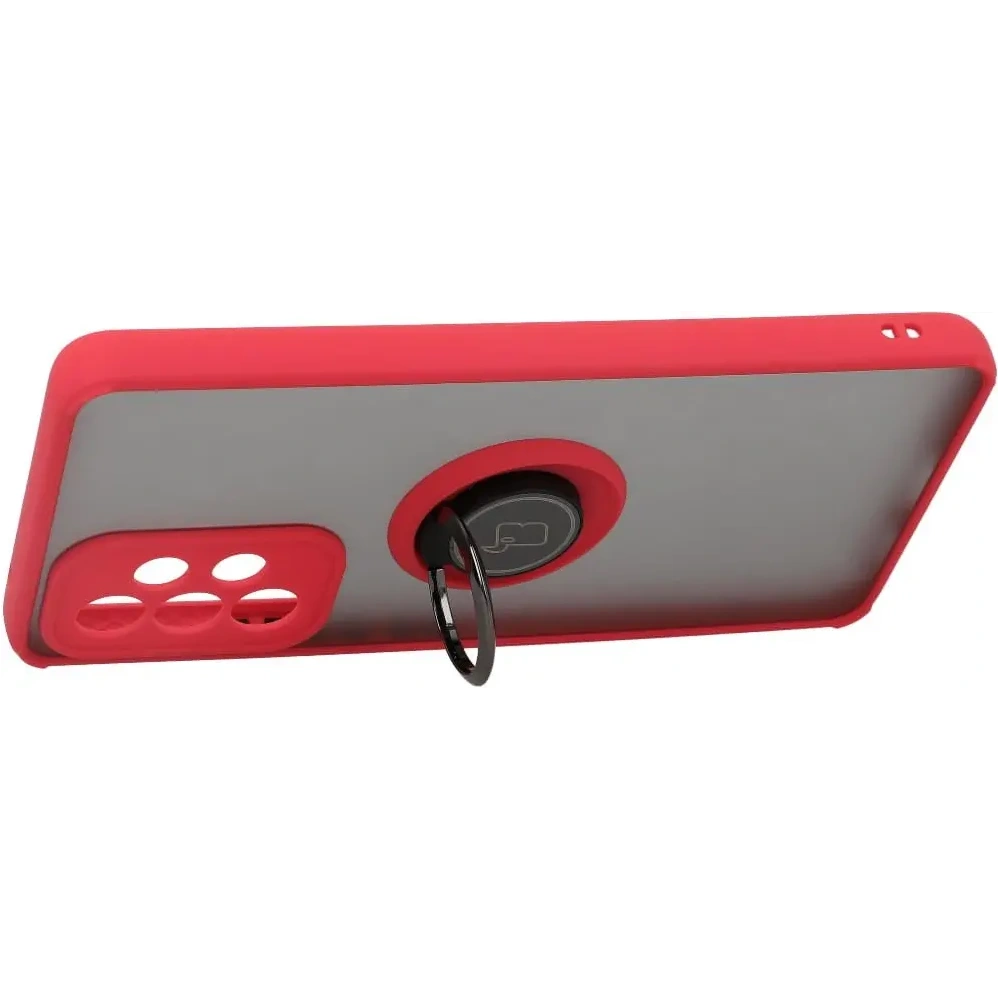 Wholesale Bizon Case Hybrid Ring Samsung Galaxy A53 5G smoky with a red frame - BIZ7500 - {ean13} - Hurt