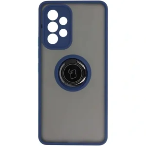 Hurtownia GSM - Bizon Case Hybrid Ring Samsung Galaxy A53 5G fumuriu cu un cadru albastru marin - BIZ1154 - {ean13} - Hurt