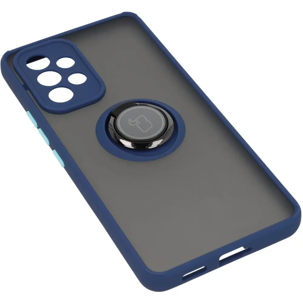 Hurtownia GSM - Bizon Case Hybrid Ring Samsung Galaxy A53 5G fumuriu cu un cadru albastru marin - BIZ1154 - {ean13} - Hurt