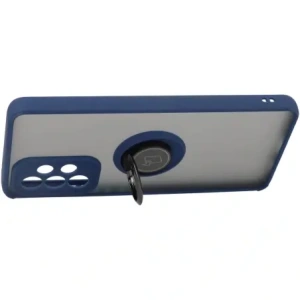 Wholesale Bizon Case Hybrid Ring Samsung Galaxy A53 5G smoky with a navy blue frame - BIZ1154 - {ean13} - Hurt