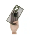 Etui z uchwytem na palec Bizon Case Hybrid Ring do Samsung Galaxy A53 5G przydymione z zieloną ramką