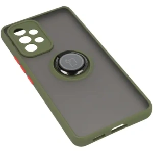 Wholesale Bizon Case Hybrid Ring Samsung Galaxy A53 5G smoky with a green frame - BIZ7506 - {ean13} - Hurt