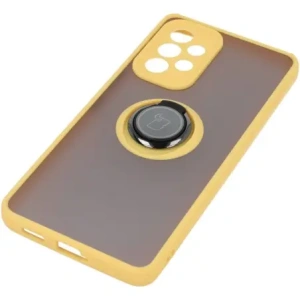 Hurtownia GSM - Bizon Case Hybrid Ring Samsung Galaxy A53 5G fumuriu cu un cadru galben - BIZ7507 - {ean13} - Hurt