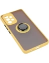 Hurtownia GSM - Etui z uchwytem na palec Bizon Case Hybrid Ring do Galaxy A53 5G, przydymione z żółtą ramką - BIZ7507 - {ean13} - Hurt