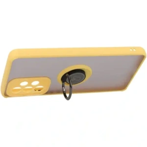 Wholesale Bizon Case Hybrid Ring Samsung Galaxy A53 5G smoky with a yellow frame - BIZ7507 - {ean13} - Hurt