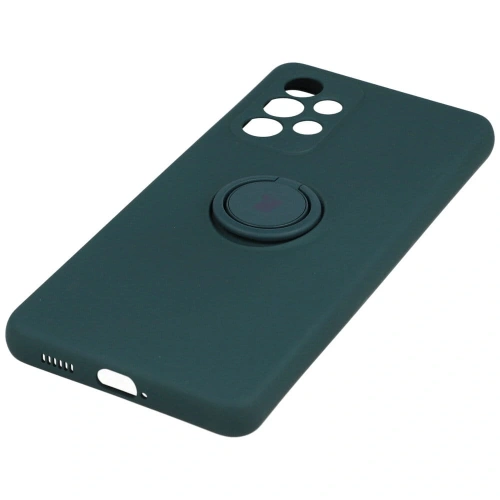 Etui Bizon Case Silicone Ring do Samsung Galaxy A53 5G ciemnozielone