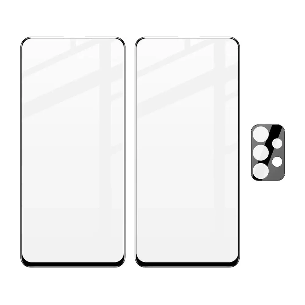Hurtownia GSM - Bizon Glass Edge sticlă securizată - [2 PACK] + protecție pentru lentile Samsung Galaxy A53 negru - BIZ1160 - {ean13} - Hurt