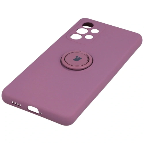 Etui Bizon Case Silicone Ring do Samsung Galaxy A53 5G ciemnofioletowe