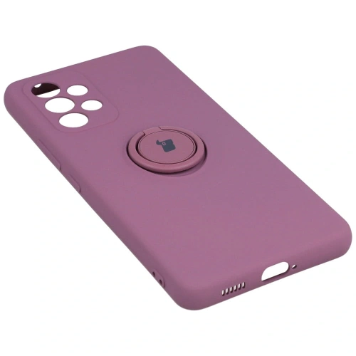 Etui Bizon Case Silicone Ring do Samsung Galaxy A53 5G ciemnofioletowe