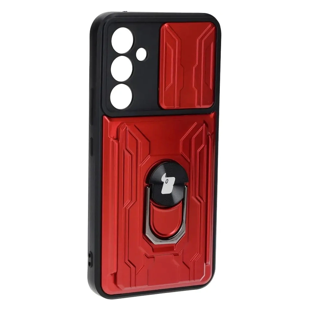 Hurtownia GSM - Etui Bizon Case Camshield Card Slot Ring do Samsung Galaxy A54 5G czerwone - BIZ7517 - {ean13} - Hurt