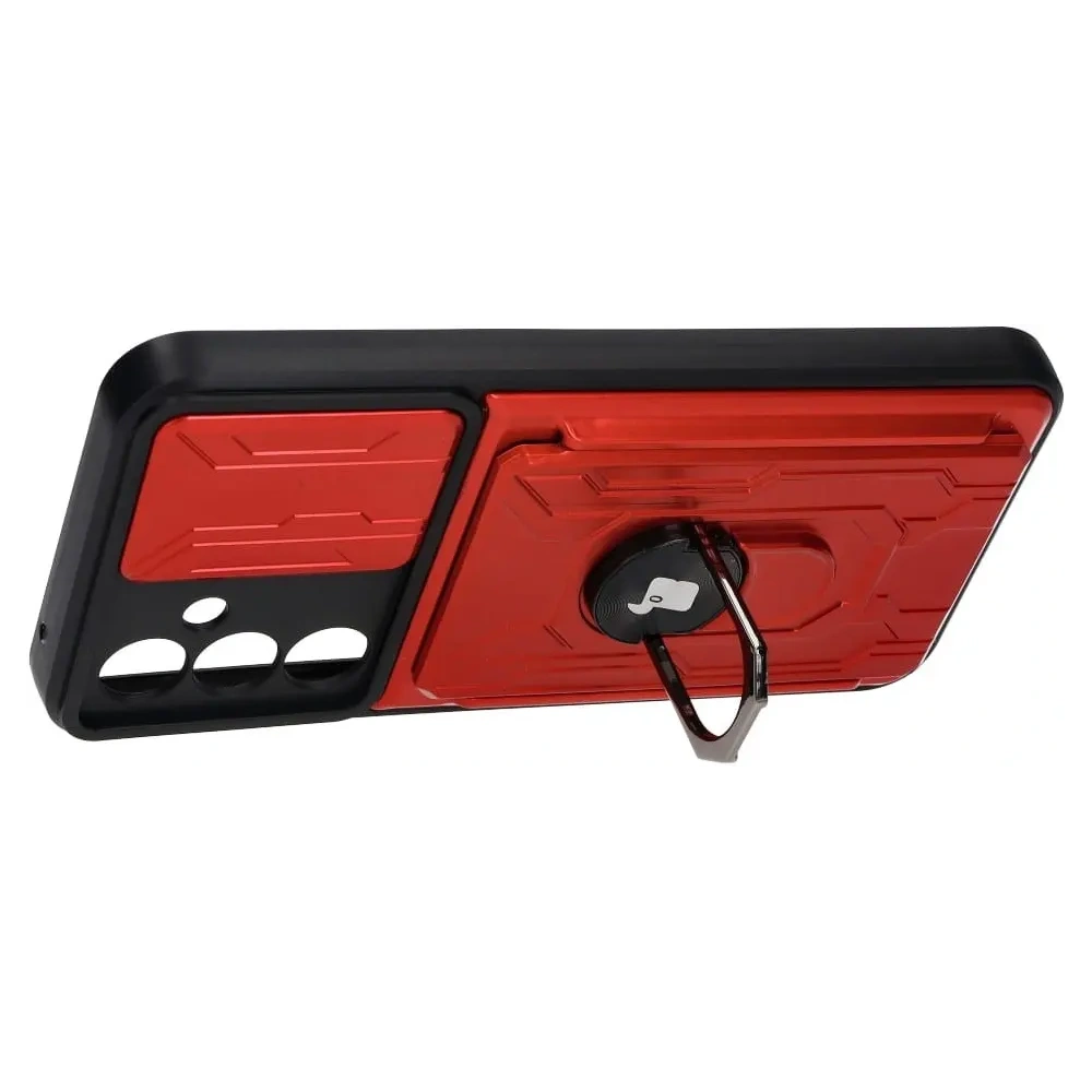 Wholesale Bizon Case Camshield Card Slot Ring Samsung Galaxy A54 5G red - BIZ7517 - {ean13} - Hurt