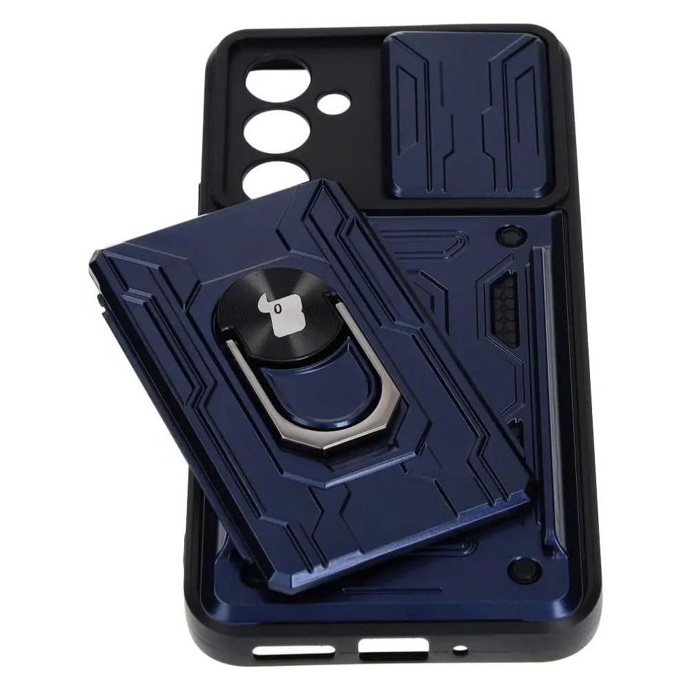 Hurtownia GSM - Etui Bizon Case Camshield Card Slot Ring do Samsung Galaxy A54 5G granatowe - BIZ7518 - {ean13} - Hurt
