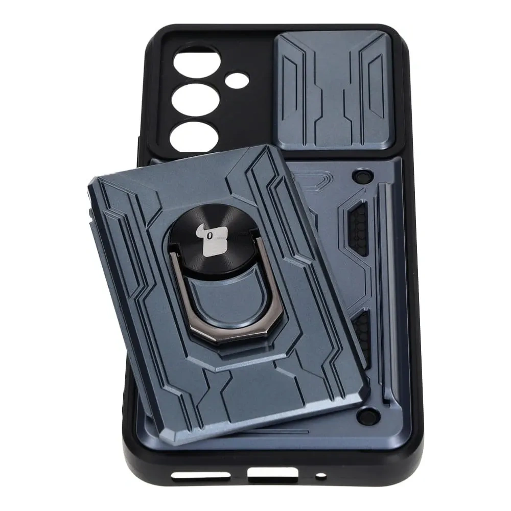 Hurtownia GSM - Etui Bizon Case Camshield Card Slot Ring do Samsung Galaxy A54 5G szare - BIZ7519 - {ean13} - Hurt