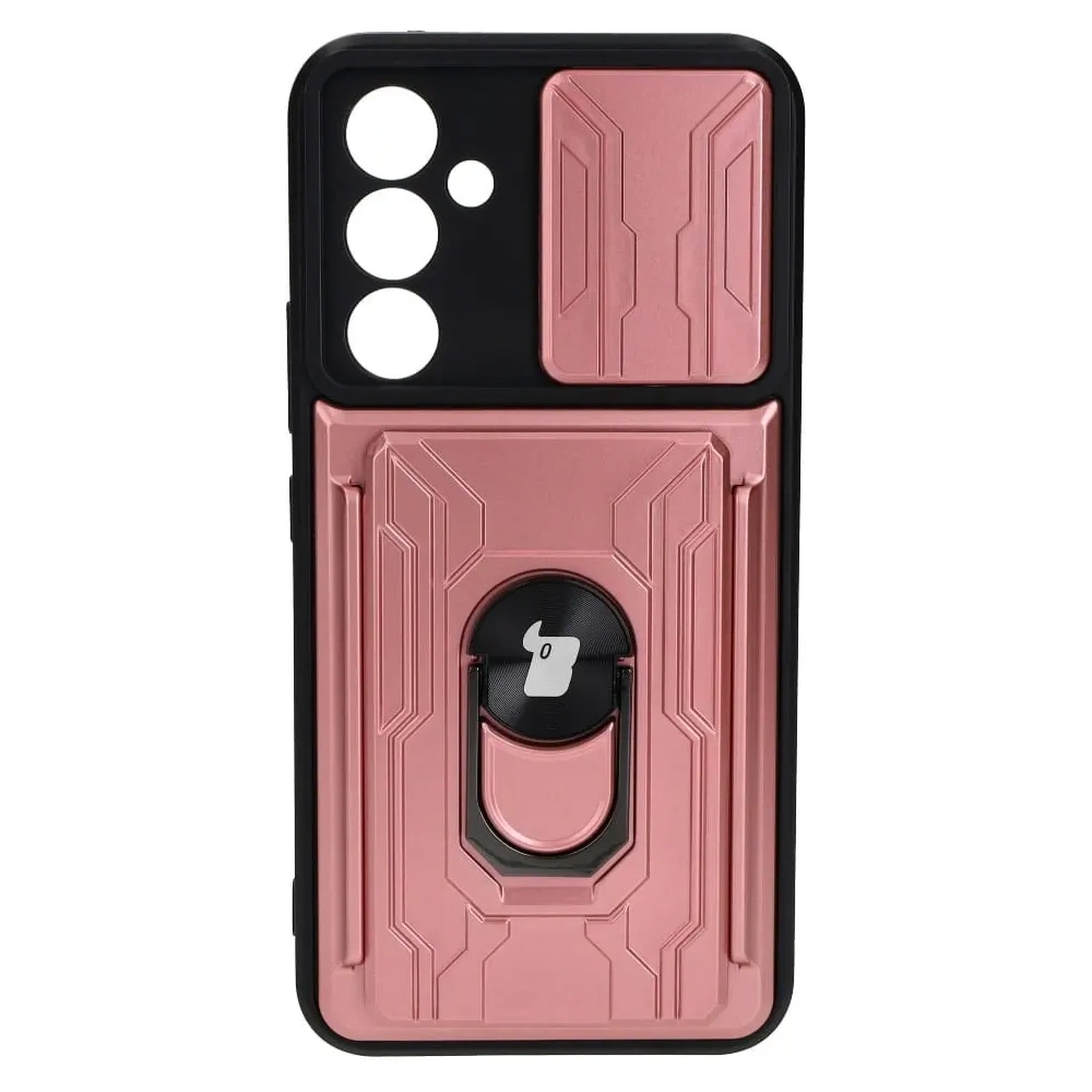 Hurtownia GSM - Etui Bizon Case Camshield Card Slot Ring do Samsung Galaxy A54 5G jasnoróżowe - BIZ7520 - {ean13} - Hurt