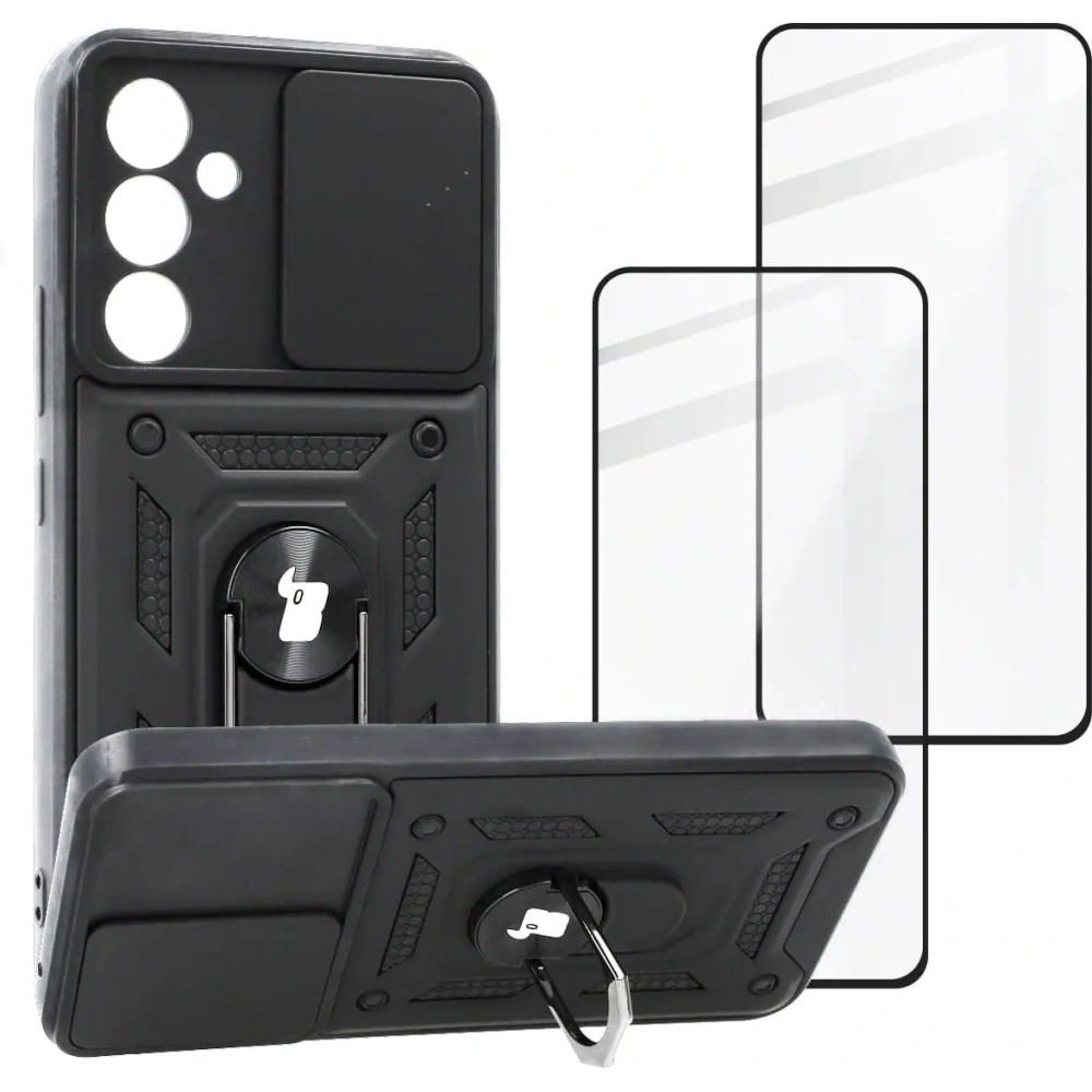 Wholesale Bizon Case Camshield Pack case + 2x screen glass Samsung Galaxy A54 5G black - BIZ7526 - {ean13} - Hurt
