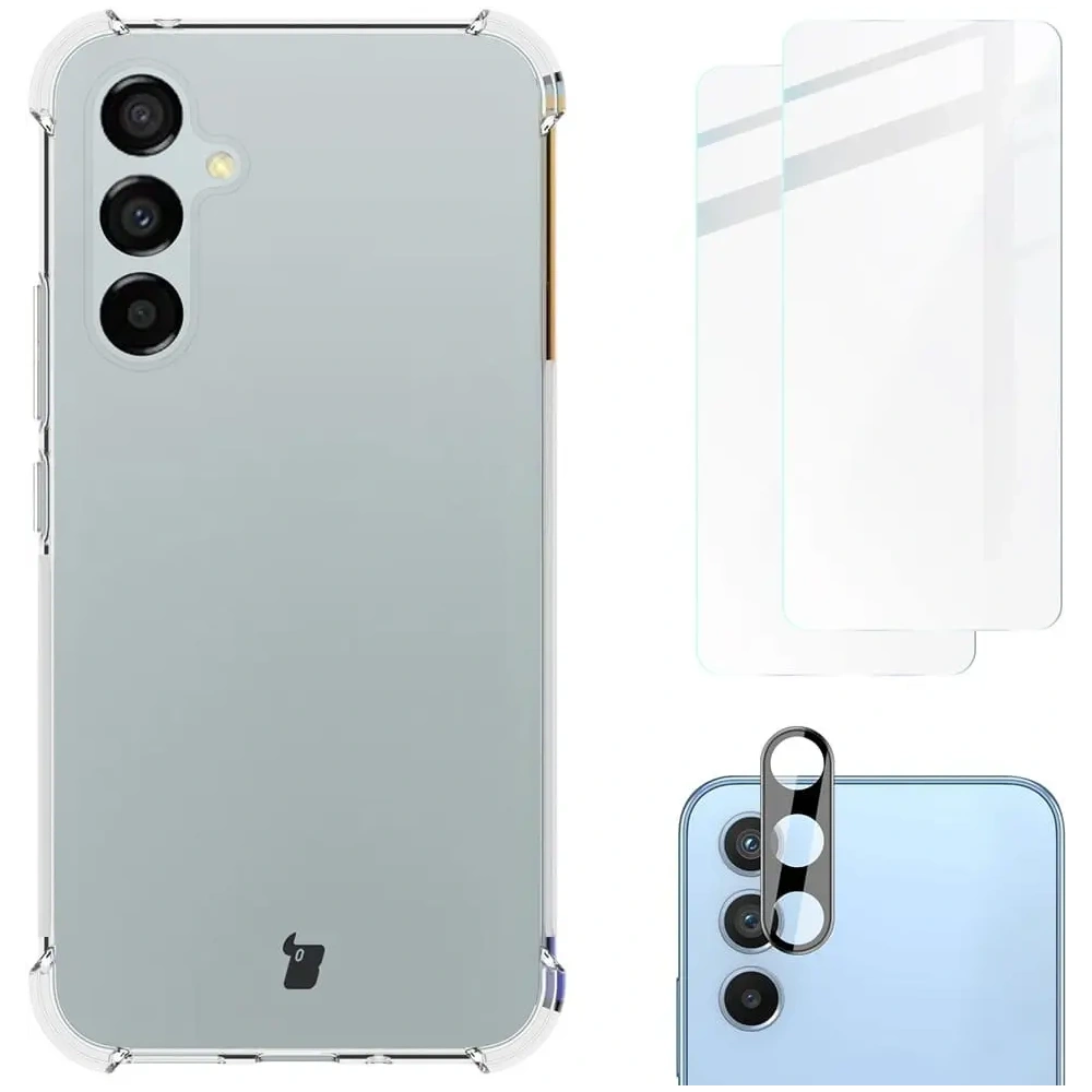 Hurtownia GSM - Etui + 2x szkło na ekran + obiektyw Bizon Case Clear Pack do Samsung Galaxy A54 5G przezroczyste - BIZ1187 - {ean13} - Hurt