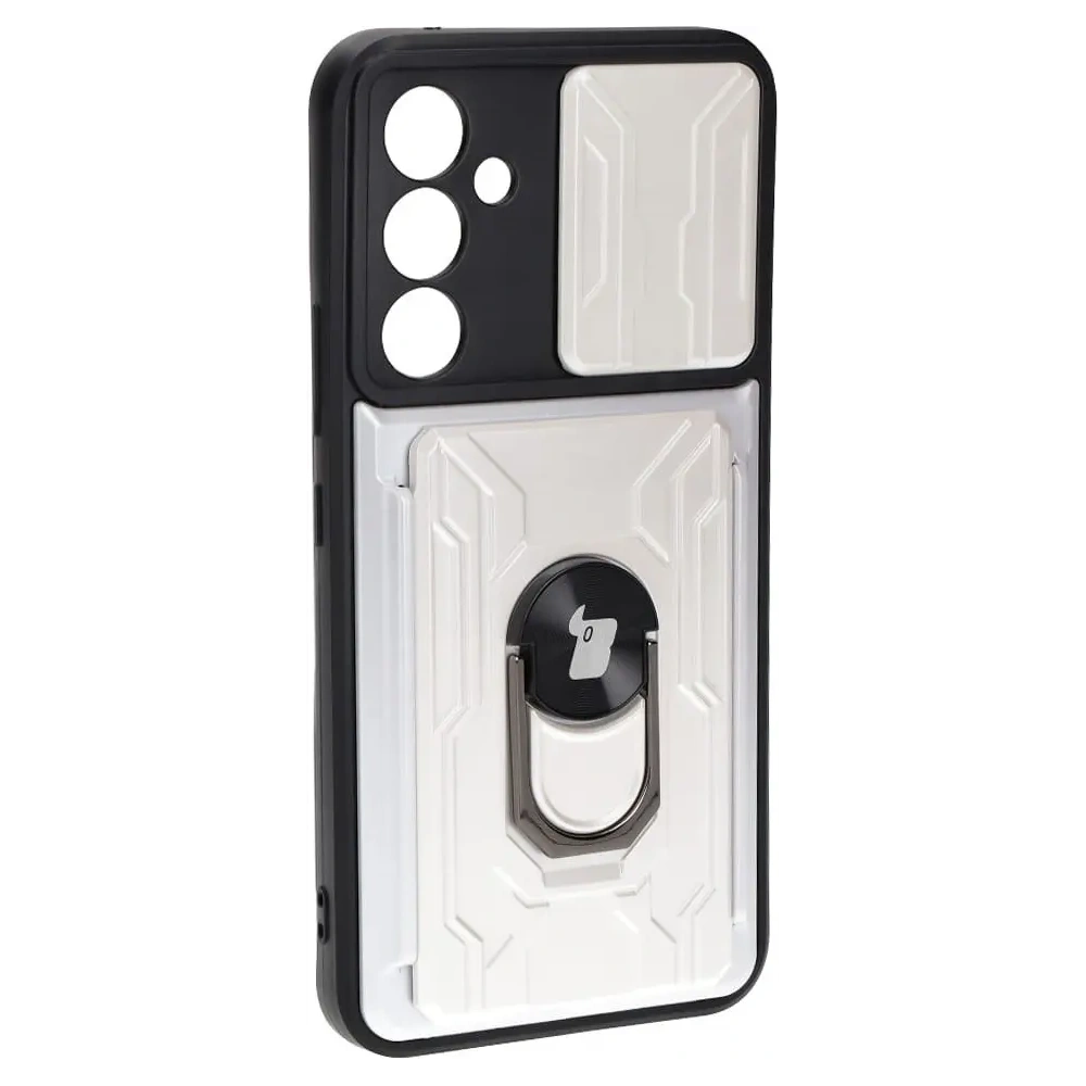 Wholesale Bizon Case Camshield Card Slot Ring Samsung Galaxy A54 5G white - BIZ7533 - {ean13} - Hurt