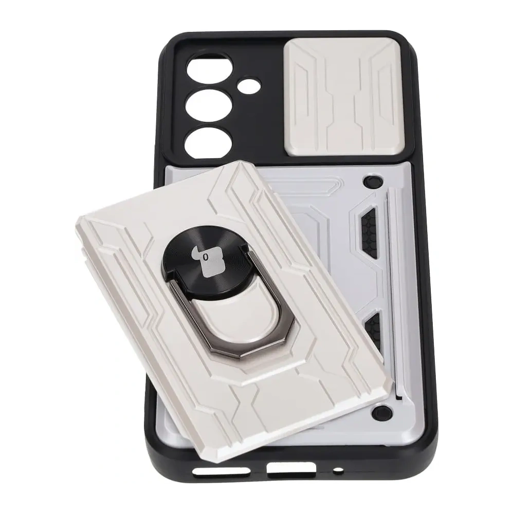 Wholesale Bizon Case Camshield Card Slot Ring Samsung Galaxy A54 5G white - BIZ7533 - {ean13} - Hurt