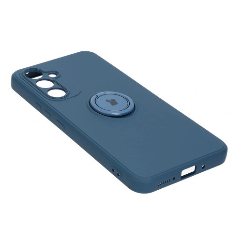 Etui Bizon Case Silicone Ring Sq do Samsung Galaxy A54 5G granatowe
