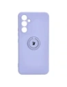Etui Bizon Case Silicone Ring Sq do Samsung Galaxy A54 5G jasnofioletowe