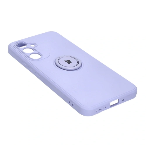 Etui Bizon Case Silicone Ring Sq do Samsung Galaxy A54 5G jasnofioletowe