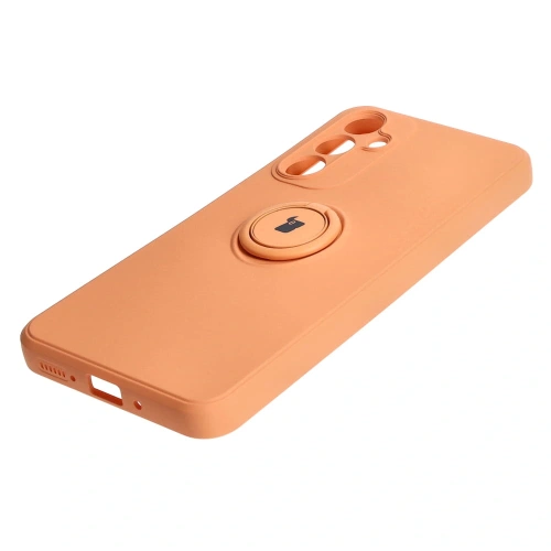 Etui Bizon Case Silicone Ring Sq do Samsung Galaxy A54 5G pomarańczowe