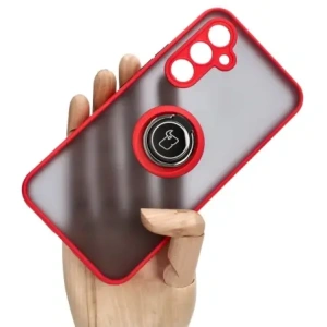 Wholesale Bizon Case Hybrid Ring Samsung Galaxy A54 5G smoky with a red frame - BIZ7544 - {ean13} - Hurt