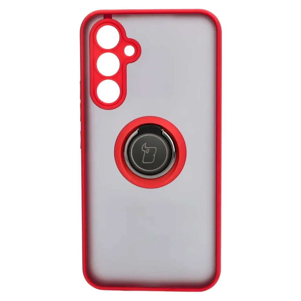 Hurtownia GSM - Bizon Case Hybrid Ring Samsung Galaxy A54 5G füstös, piros kerettel - BIZ7544 - {ean13} - Hurt