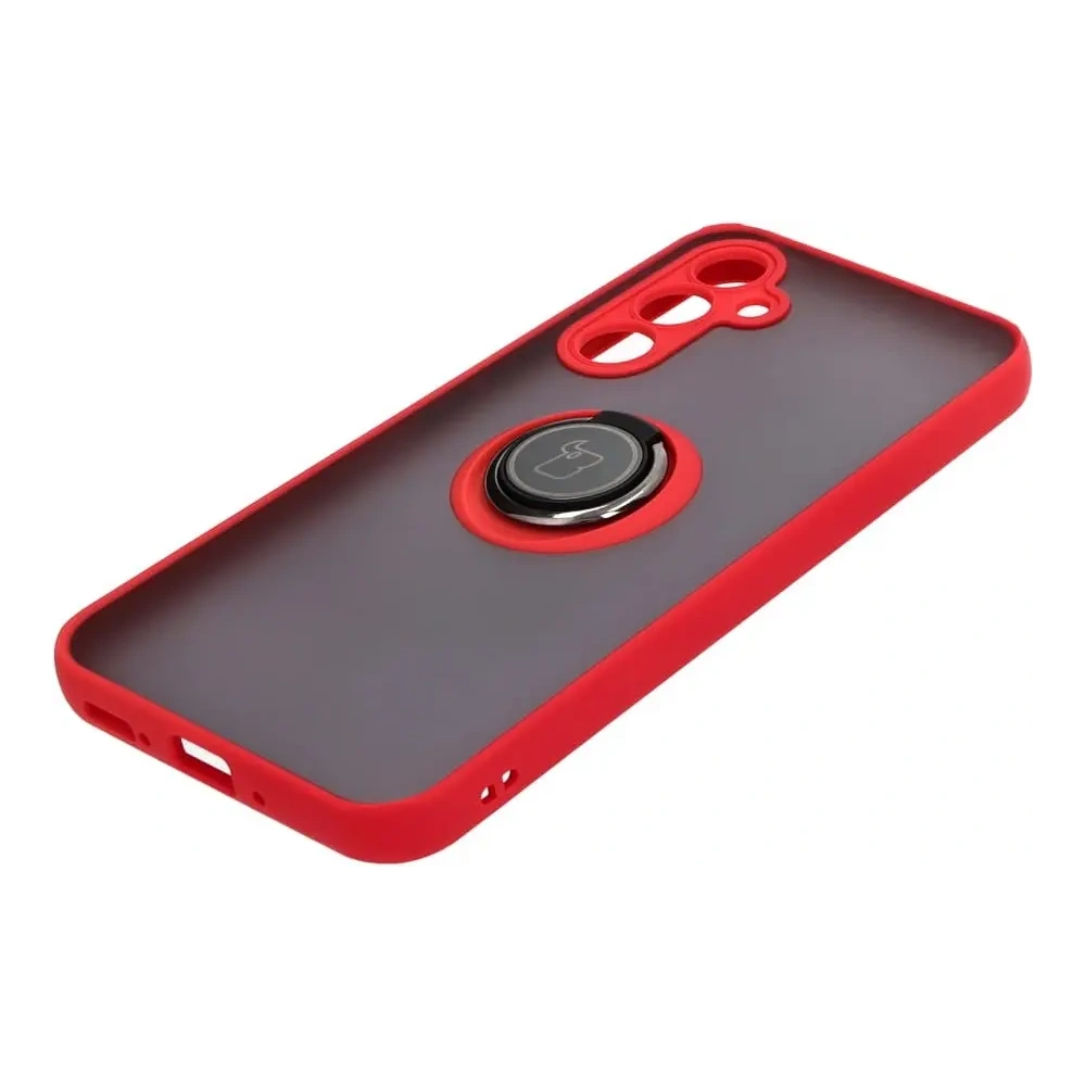 Hurtownia GSM - Bizon Case Hybrid Ring Samsung Galaxy A54 5G füstös, piros kerettel - BIZ7544 - {ean13} - Hurt