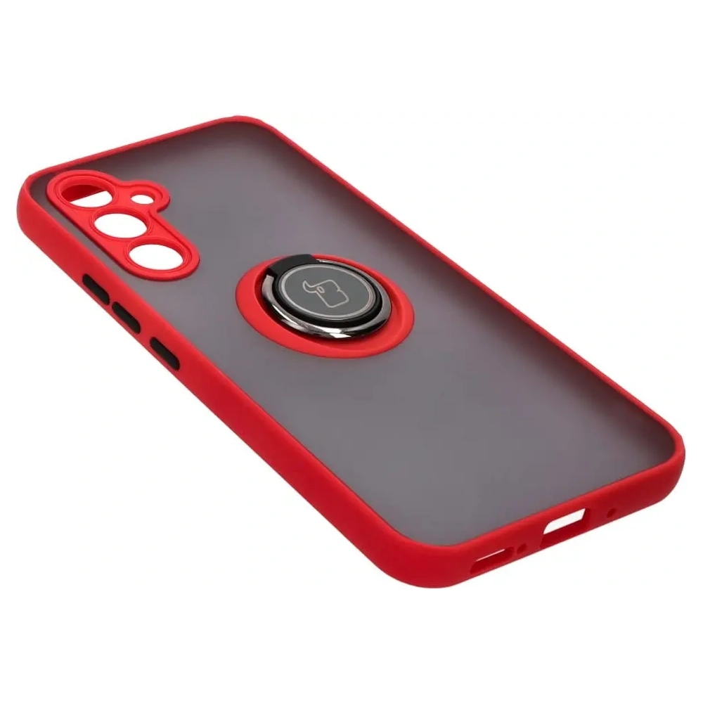 Hurtownia GSM - Bizon Case Hybrid Ring Samsung Galaxy A54 5G füstös, piros kerettel - BIZ7544 - {ean13} - Hurt