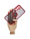 Hurtownia GSM - Bizon Case Hybrid Ring Samsung Galaxy A54 5G füstös, piros kerettel - BIZ7544 - {ean13} - Hurt