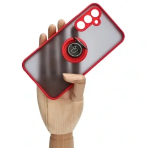 Wholesale Bizon Case Hybrid Ring Samsung Galaxy A54 5G smoky with a red frame - BIZ7544 - {ean13} - Hurt