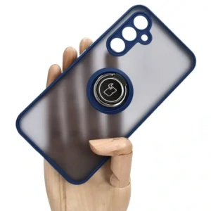Wholesale Bizon Case Hybrid Ring Samsung Galaxy A54 5G smoky with a navy blue frame - BIZ1208 - {ean13} - Hurt