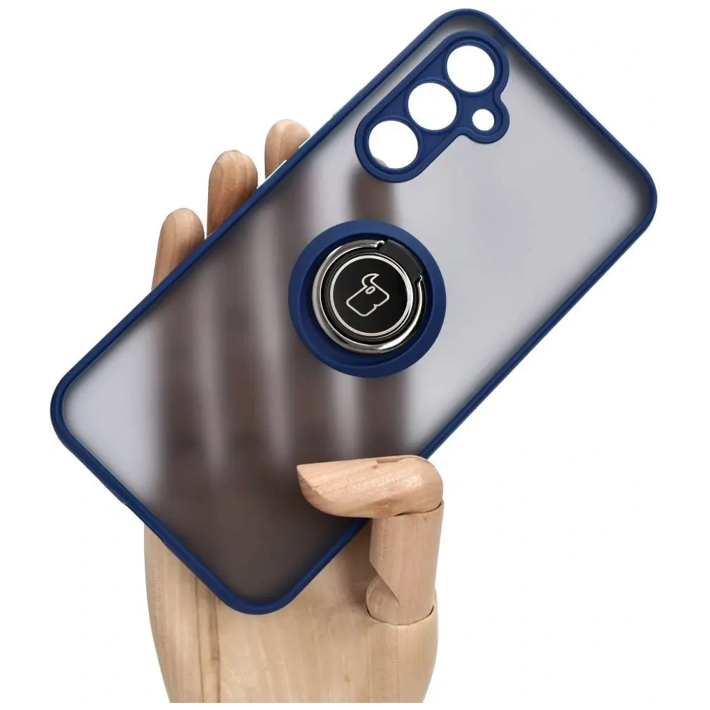 Hurtownia GSM - Bizon Case Hybrid Ring Samsung Galaxy A54 5G rauchig mit einem marineblauen Rahmen - BIZ1208 - {ean13} - Hurt