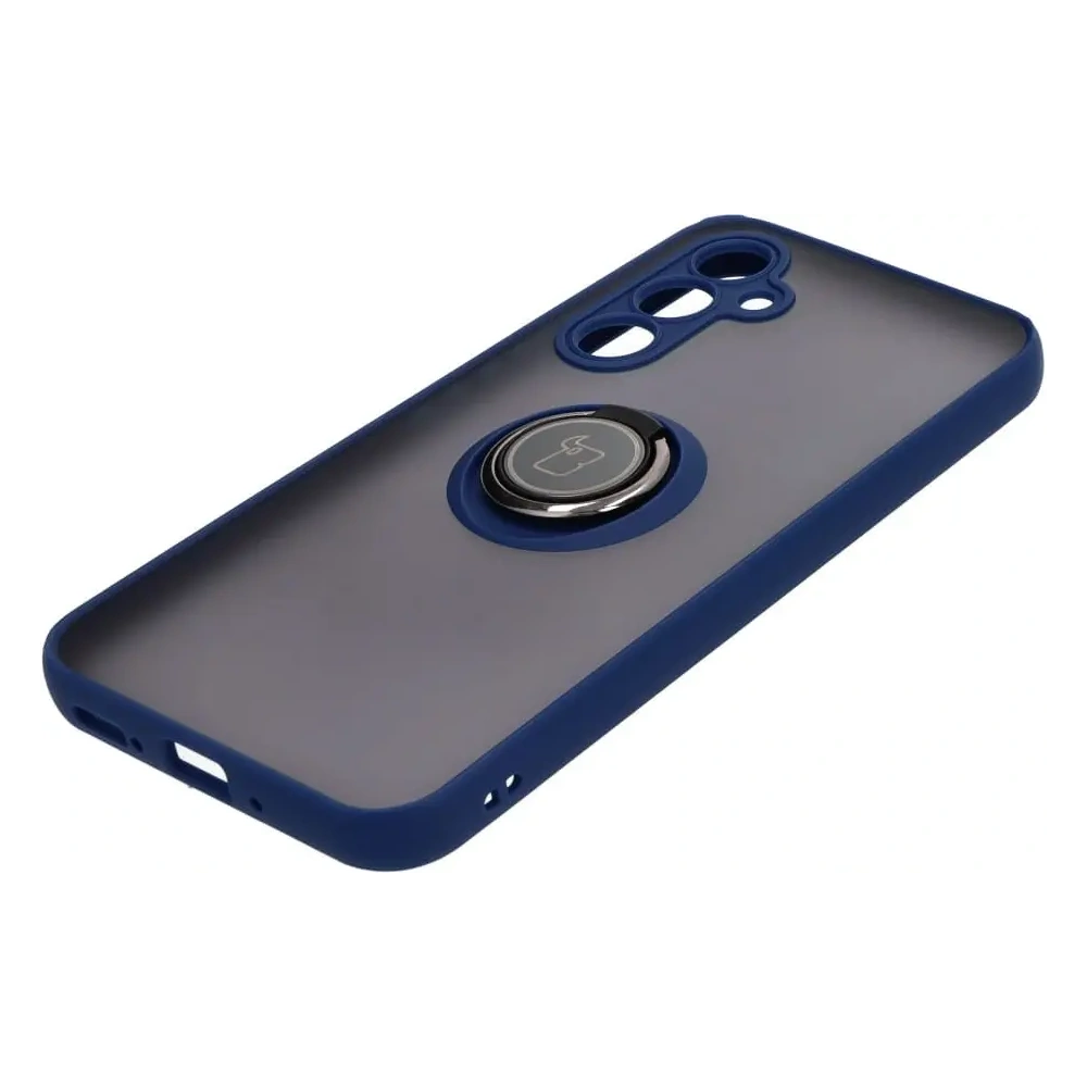 Hurtownia GSM - Etui z uchwytem na palec Bizon Case Hybrid Ring do Samsung Galaxy A54 5G przydymione z granatową ramką - BIZ1208 - {ean13} - Hurt