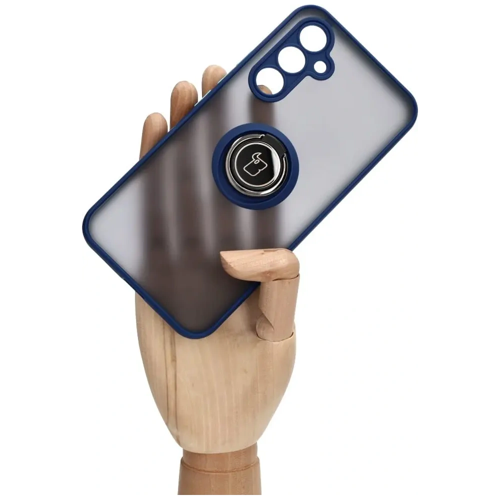 Hurtownia GSM - Bizon Case Hybrid Ring Samsung Galaxy A54 5G rauchig mit einem marineblauen Rahmen - BIZ1208 - {ean13} - Hurt