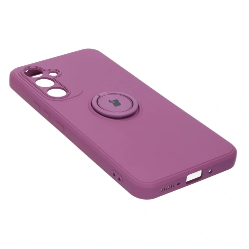 Etui Bizon Case Silicone Ring Sq do Samsung Galaxy A54 5G ciemnofioletowe