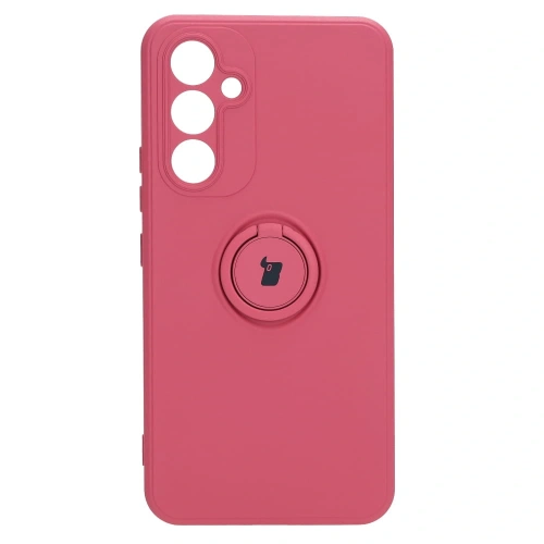Etui Bizon Case Silicone Ring Sq do Samsung Galaxy A54 5G brudny róż
